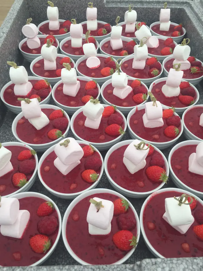 Verrines fruits rouges