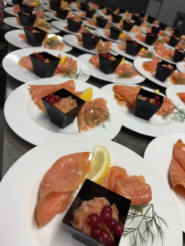Entrée saumon et verrine
