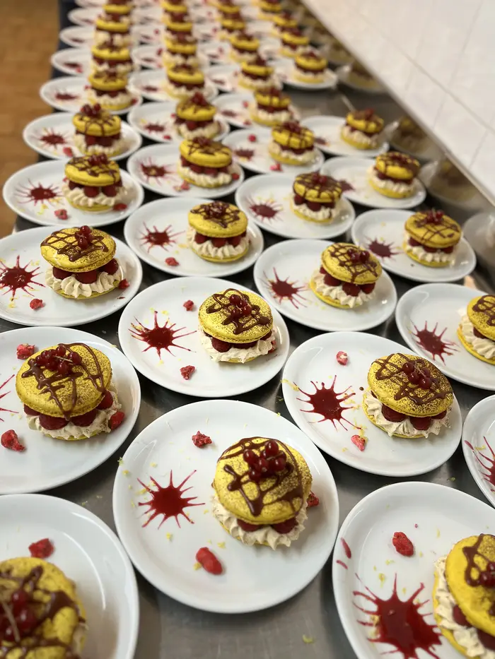 Desserts en mise en place
