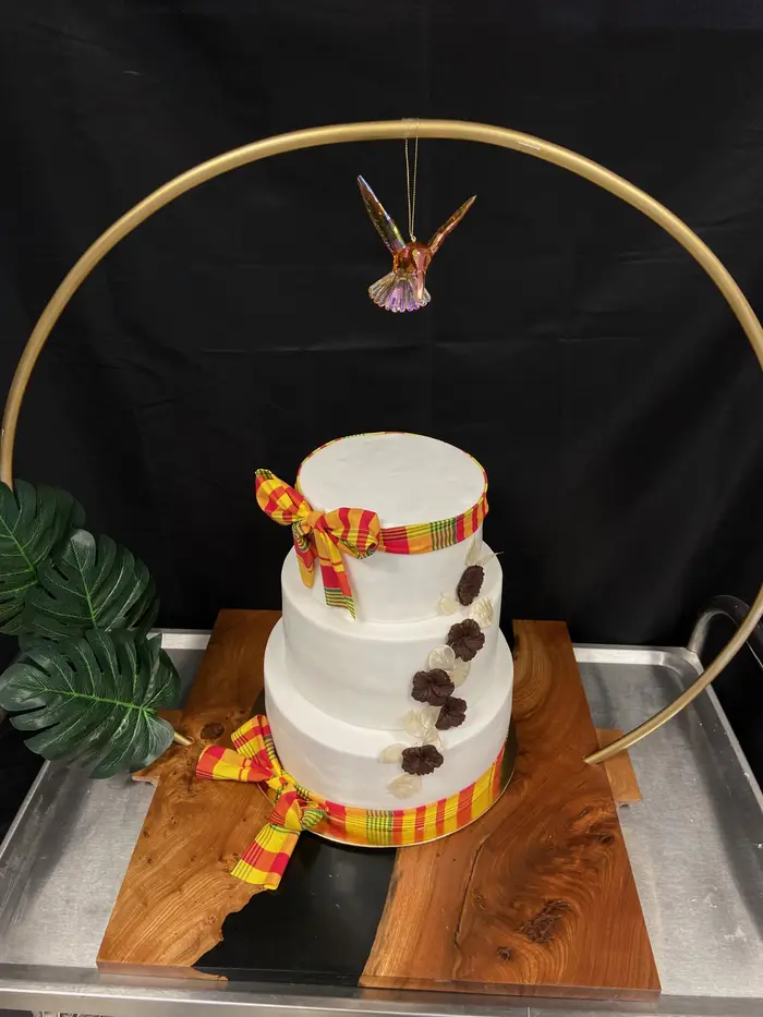 Wedding cake, décor tropical